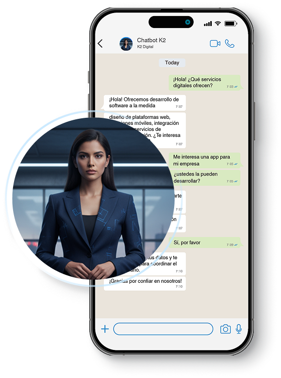Ejecutiva usando un modelo de lenguaje personalizado en un móvil